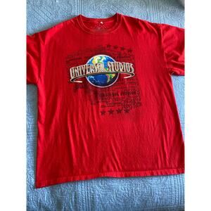 Universal Studios Men's T-Shirt Size XL RED Short Sleeve